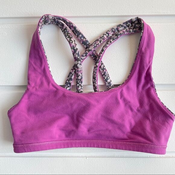 Ivivva By Lululemon Rhythmic Complete Focus Reversible Sports Bra Size 10 - Picture 4 of 9